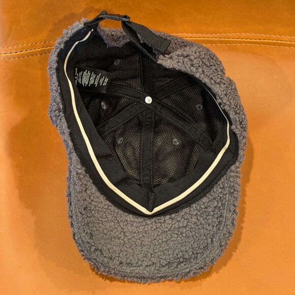 Rag & Bone Addison Baseball Cap Smoke Sherpa Adjustable One Size Unisex - Picture 5 of 7